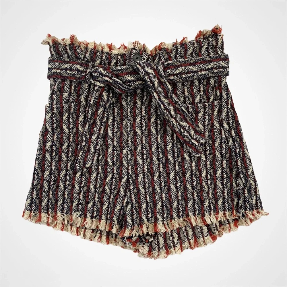 IRO Vanity Striped Mini Shorts NWT - Picture 1 of 16